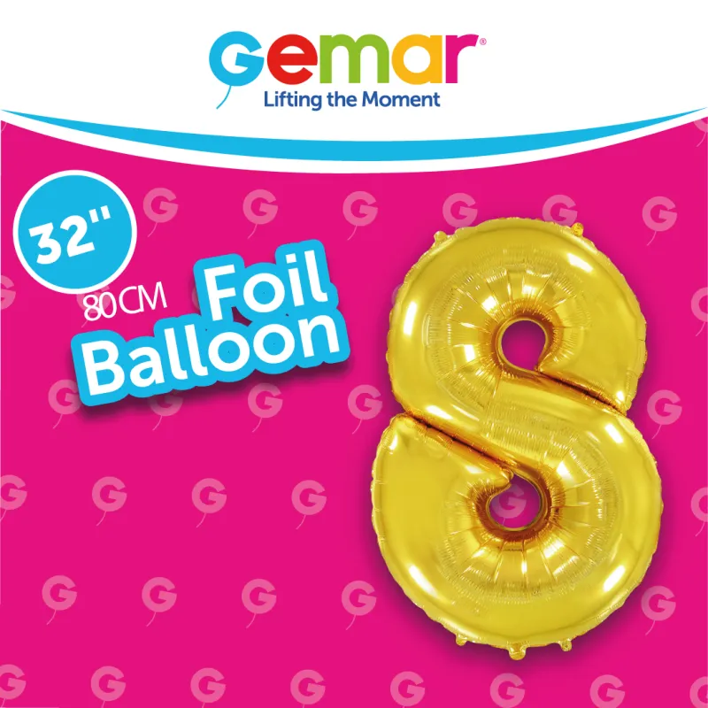 Number 8 Gold 171389 32"