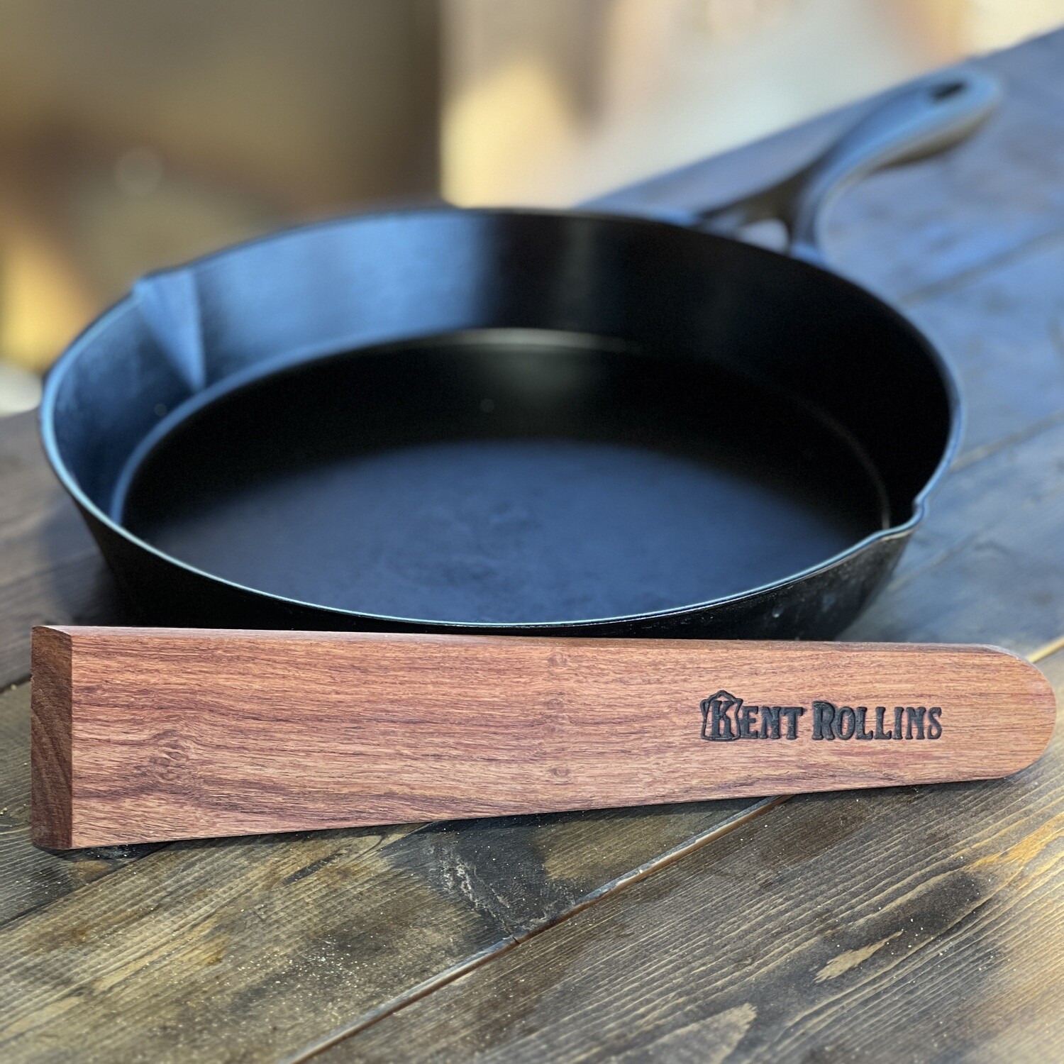 Mesquite Wood Cast Iron Spatula