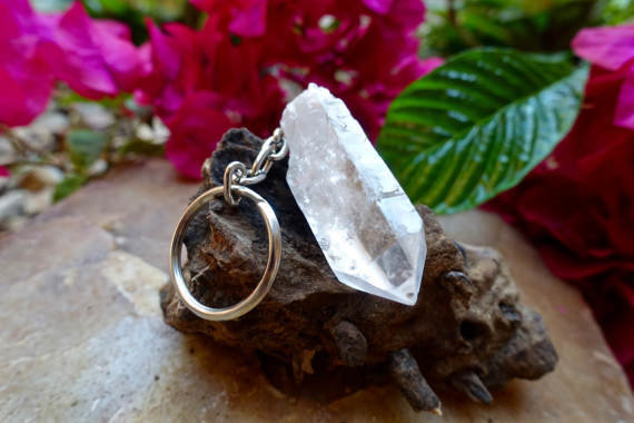 Power Generator Keychain | Clear Quartz