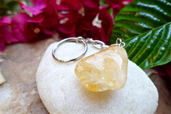 Success &amp; Abundance Keychain | Citrine Stone