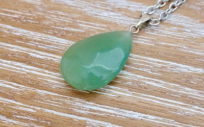 Money Magnet Stone Pendant  &amp; Necklace | Green Aventurine