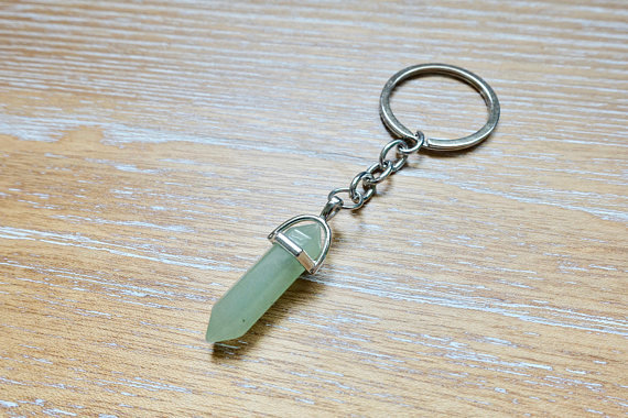 Money Magnet Stone Keychain | Green Aventurine