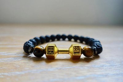 Will-Power Aromatherapy Golden Fit Life Bracelet | Lava Stone + Yellow Tiger Eye