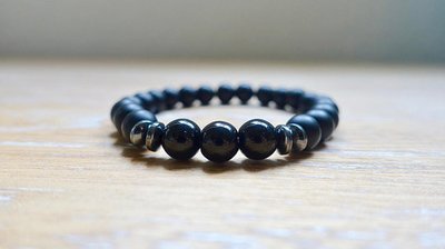 Self-Control &amp; Harmony Bracelet| Black Onyx Matte &amp; Black Agate