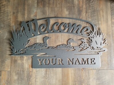 15&quot; x 28&quot; Custom Loon Welcome