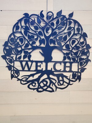 20" diameter Tree of Life with Family Name