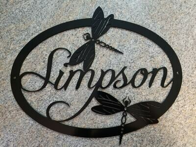 Dragon Fly Name/Address Sign