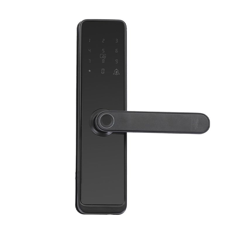 One Hold Open Household Wooden Door Smart Fingerprint Lock Bedroom Room Door Password Lock Anti-peeping Semi-automatic Electronic Lock