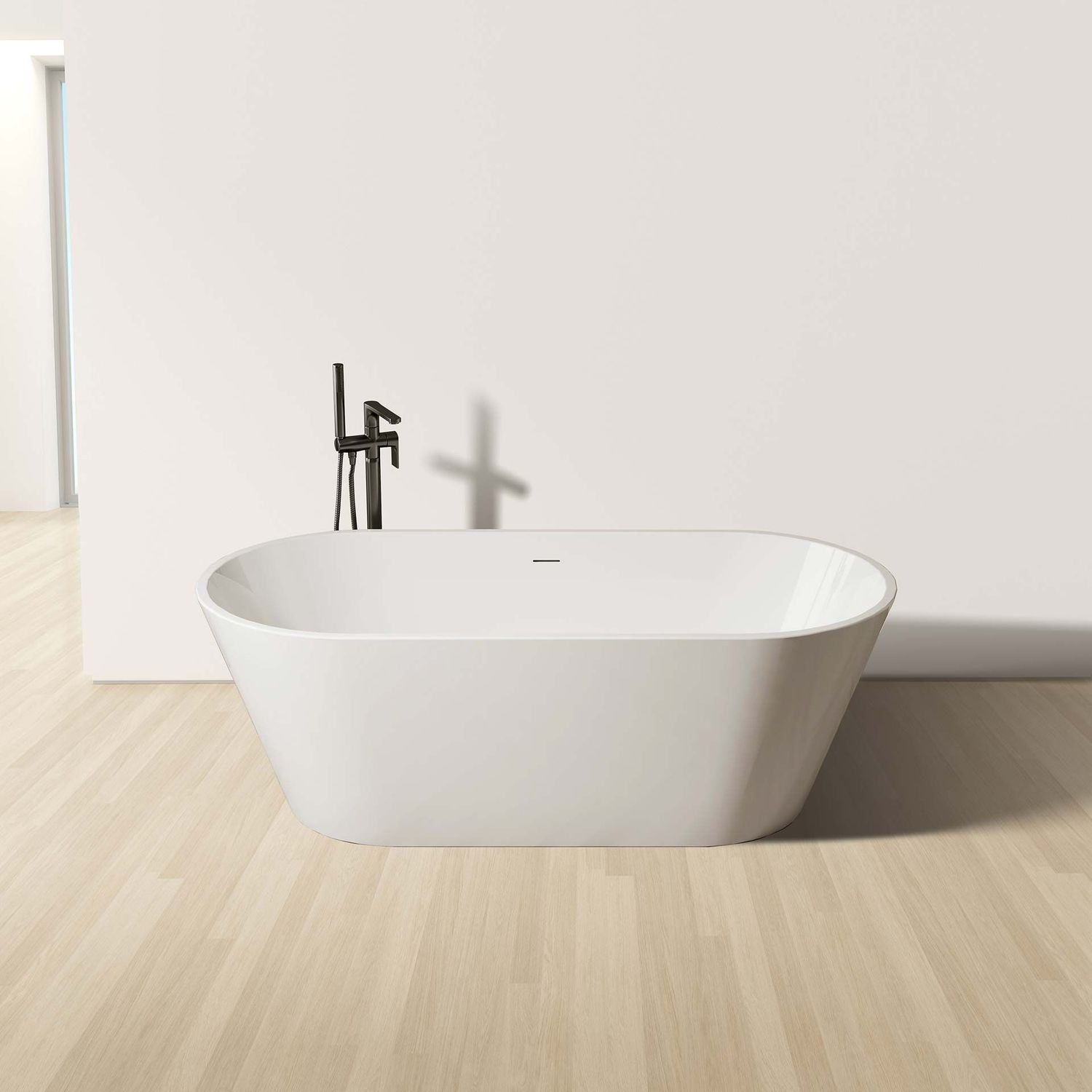 BAIGNOIRE À POSER DESIGN RONDO ACRYLIQUE 180X80X60