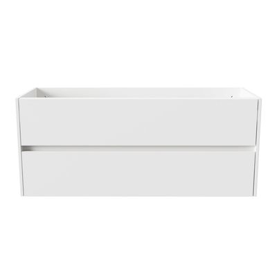 HAYAT MEUBLE SOUS-VASQUE - 2 TIROIRS - SANS POIGNEE - SOFT CLOSE – 119,5X50X45 CM - BLANC BRILLANT
