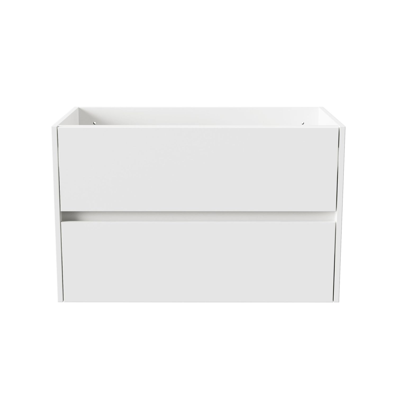 HAYAT MEUBLE SOUS-VASQUE - 2 TIROIRS - SANS POIGNEE - SOFT CLOSE – 79,5X50X45 CM - BLANC BRILLANT