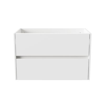 HAYAT MEUBLE SOUS-VASQUE - 2 TIROIRS - SANS POIGNEE - SOFT CLOSE – 79,5X50X45 CM - BLANC BRILLANT