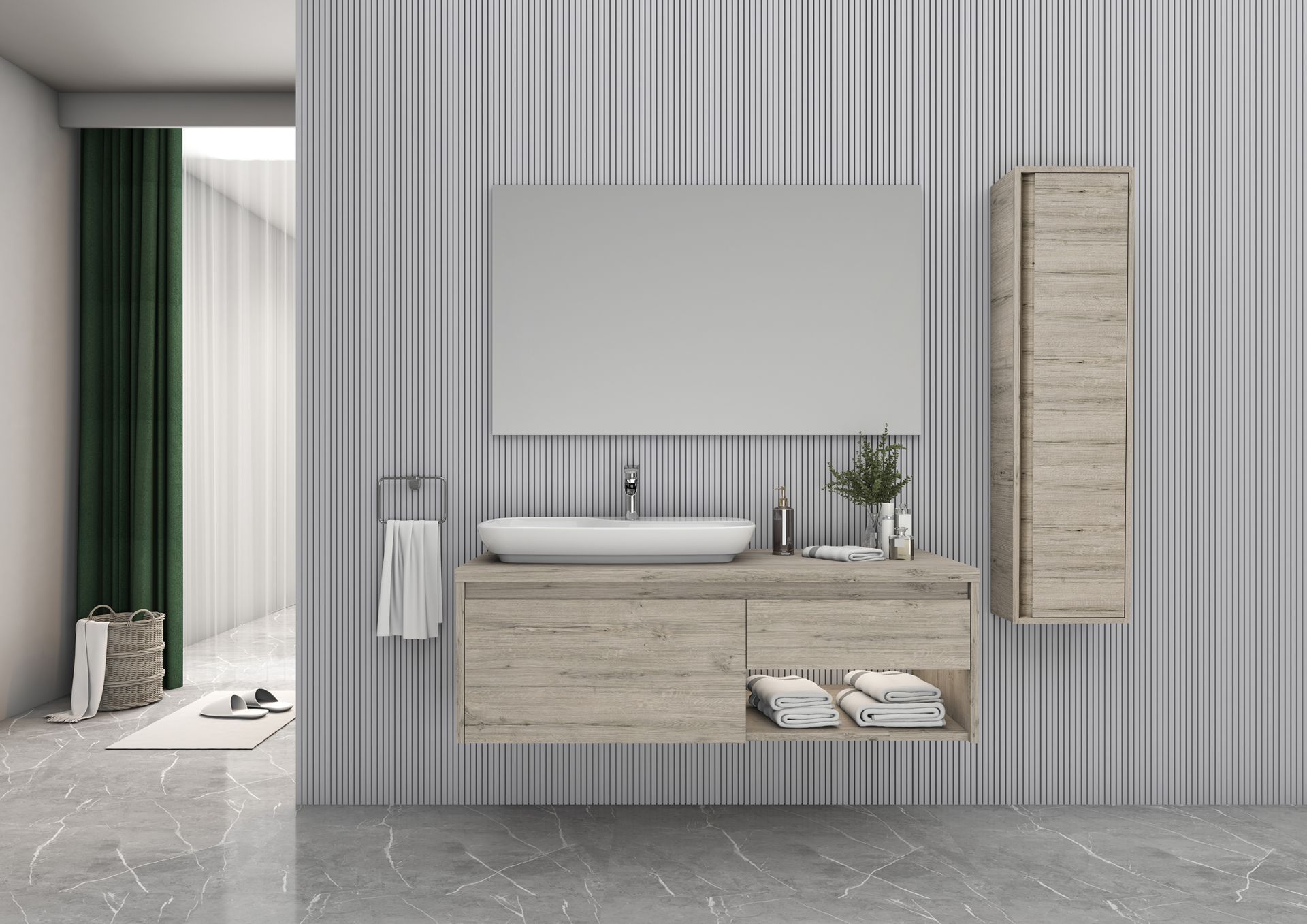 ARES MEUBLE SOUS-PLAN (120CM) - BOIS CLAIR