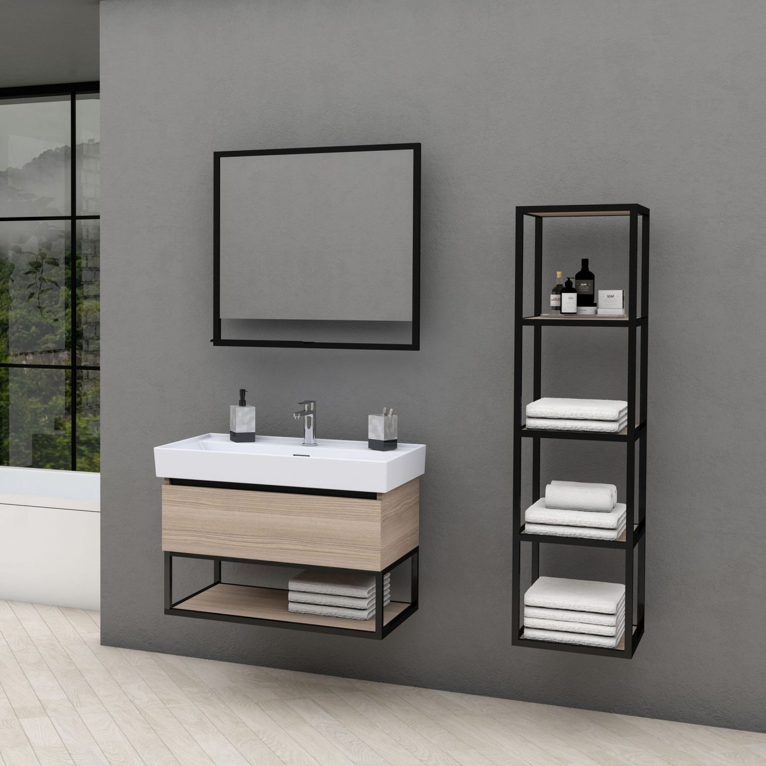 SHARP MEUBLE SOUS-PLAN (80CM) - NOISETTE