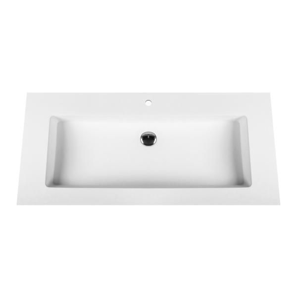 SOLID SURFACE LAVABO SANS TROU DE ROBINET (80CM) - BLANC SOLID SURFACE LAVABO SANS TROU DE ROBINET (80CM) - BLANC