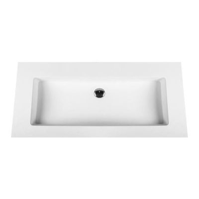SOLID SURFACE LAVABO SANS TROU DE ROBINET (60CM) - BLANC