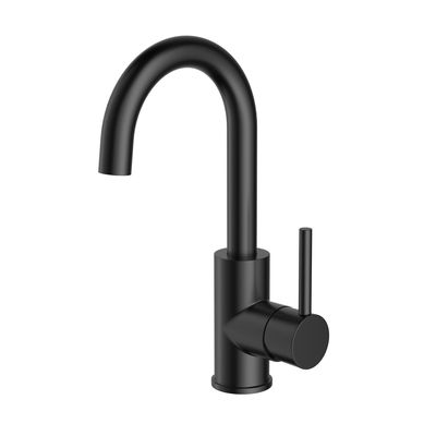 MITIGEUR DE LAVABO AVEC BEC ORIENTABLE - NOIR MAT