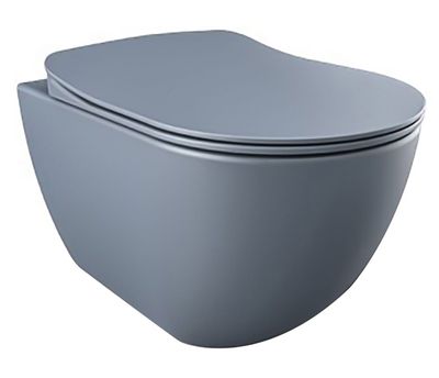 WC suspendu BALTUS design avec douchette en acier inoxydable (bidet), basalte mat