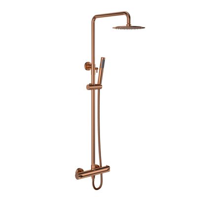 COLONNE DE DOUCHE THERMOSTATIQUE OPTIMA RONDO CUIVRE BROSSÉ