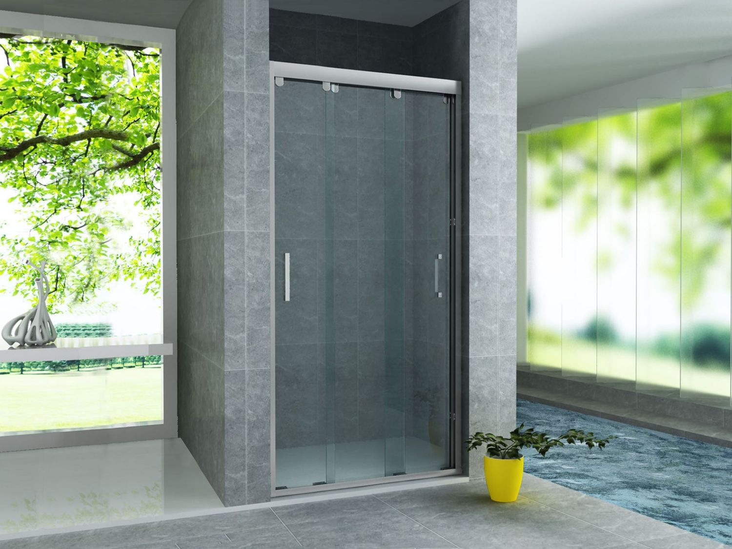 PORTE COULISSANTE NIS 3 PIÈCES 8MM (90X200CM)