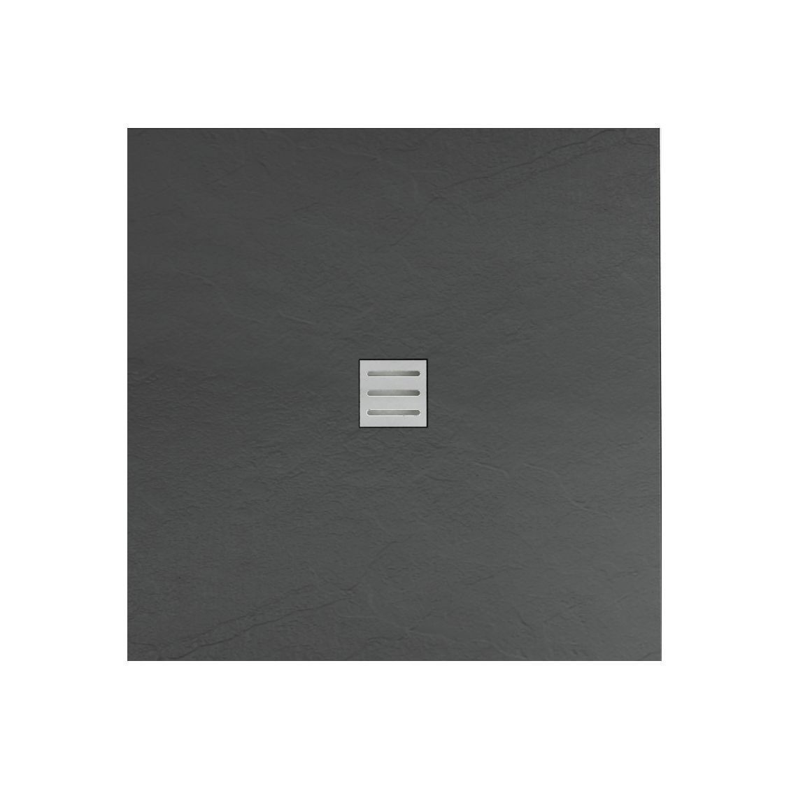 RECEVEUR DE DOUCHE ACRYLIQUE (80X80CM) - ANTHRACITE MAT