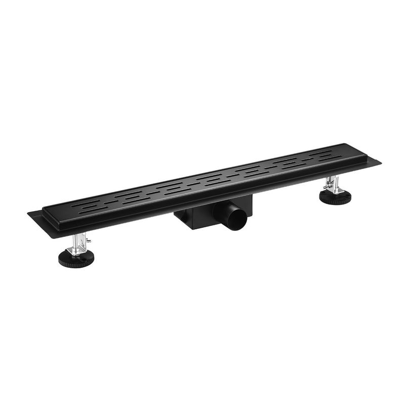 CANIVEAU DE DOUCHE EN INOX COMPLET (70CM) - NOIR