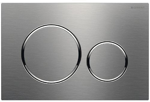 PLAQUE DE COMMANDE 2 TOUCHES SIGMA20 INOX-CHROME BRILLANT EASY-TO-CLEAN