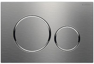 PLAQUE DE COMMANDE 2 TOUCHES SIGMA20 INOX-CHROME BRILLANT EASY-TO-CLEAN