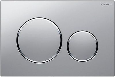 PLAQUE DE COMMANDE 2 TOUCHES SIGMA20 GEBERIT CHROME SATIN-CHROME BRILLANT EASY-TO-CLEAN