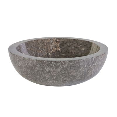 VASQUE EN PIERRE ENTIÈREMENT POLIE - MARBRE GRIS 35X12CM