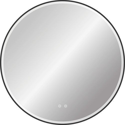 MIROIR COLLECTION DIAMETRE 800MM ANTI-CONDENS +ECLAIRAGE LED CADRE NOIR