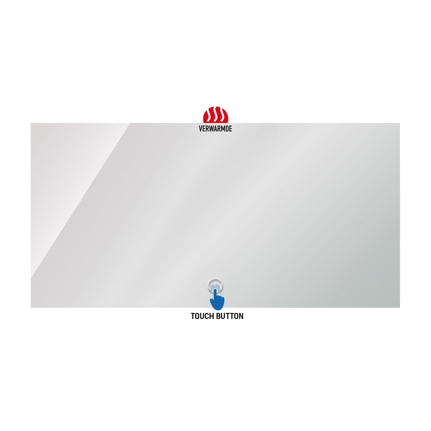 QUEEN MIROIR LED RECTANGULAIRE AVEC CHAUFFAGE (120X60CM)