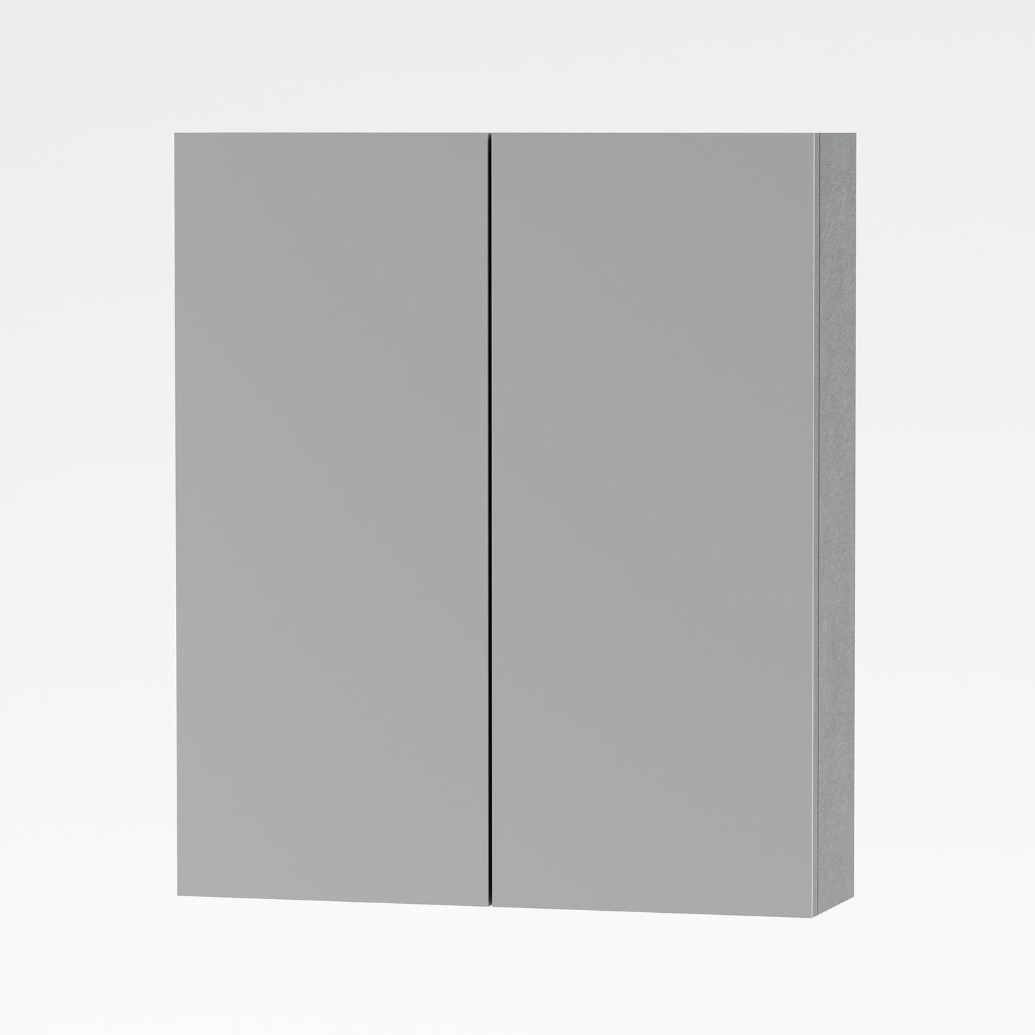 SALLY ARMOIRE MIROIR, 2 PORTES (60X70CM) - COULEUR ALUMINIUM