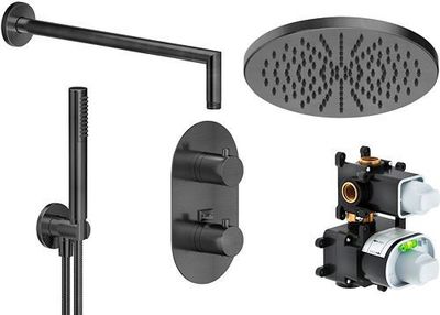 COMBINAISON DOUCHE A ENCASTRER LIVE 250 GRAPHITE BROSSE