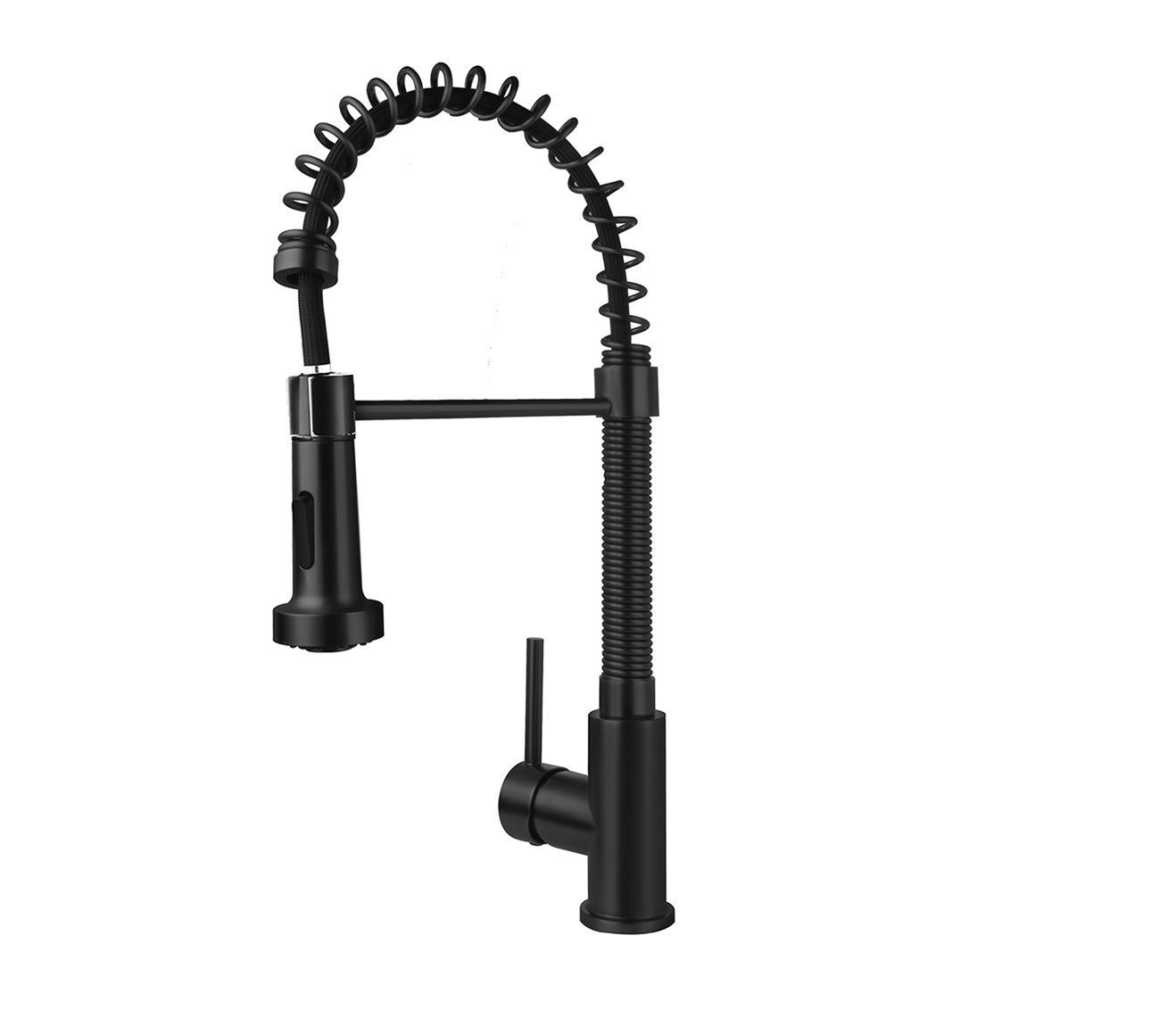 MITIGEUR DE CUISINE AVEC DOUCHETTE EXTRACTIBLE - NOIR MAT