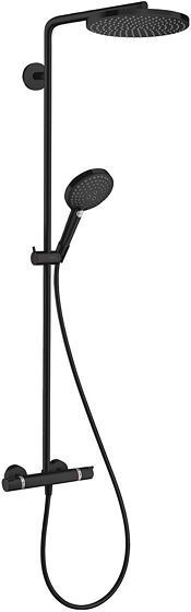 COLONNE DE DOUCHE+THERMOSTAT RAINDANCE SELECT S240 1JET POWDERRAIN NOIR MAT