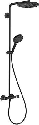 COLONNE DE DOUCHE+THERMOSTAT RAINDANCE SELECT S240 1JET POWDERRAIN NOIR MAT