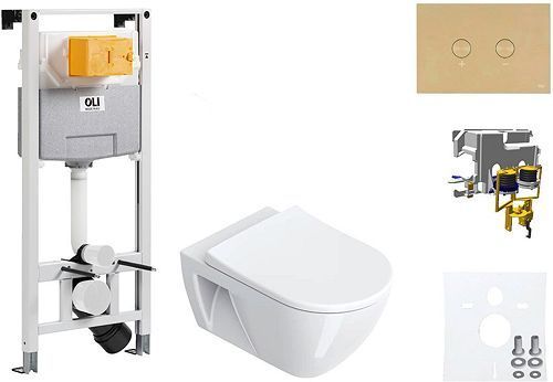 WALLFIX OLI WC SUSPENDU SFERA ECO CATALANO HEAVY SEAT BLINK WHITE GOLD