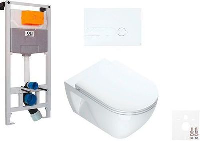 WALLFIX OLI WC SUSPENDU SFERA ECO CATALANO HEAVY SEAT IPLATE BLANC
