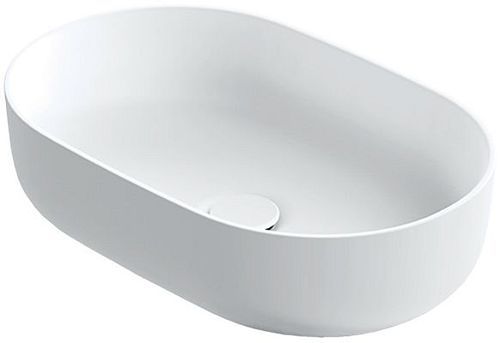 VASQUE A POSER NEO O 56X36 SANS PLAGE ROBINET/TROP-PLEIN XONYX BLANC SATIN
