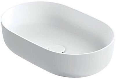 VASQUE A POSER NEO O 56X36 SANS PLAGE ROBINET/TROP-PLEIN XONYX BLANC SATIN