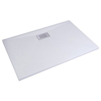 Tub de douche Kinesurf blanc vidage grand côté 120x90 cm