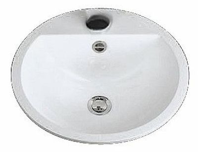 VASQUE A ENCASTRER EB.S450H ALAPE DIAMETRE 450MM +TROU ROBINET/ TROP-PLEIN BLANC