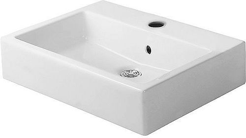 VASQUE A POSER VERO DURAVIT 500X470MM +TROU ROBINET/TROP-PLEIN BLANC