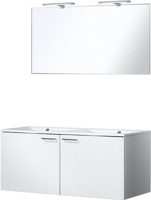 MEUBLE BIZZY 120/120 AVEC MIROIR 120 AVEC ECLAIRAGE BLANC