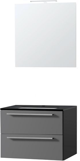 MEUBLE COMBO UNI ARDOISE 70 BLEU BELGE MIROIR