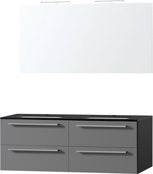 MEUBLE COMBO UNI ARDOISE 40 BLEU BELGE MIROIR
