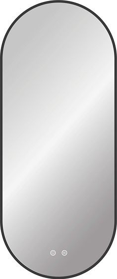 MIROIR DESCO COLLECTION OVAL 90X38CM ANTI-CONDENS +ECLAIRAGE LED CADRE NOIR