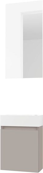 LAVE-MAINS FORM MINI MARBRE DE SYNTHESE/ 1 PORT/MIROIR POUDRE GRIS