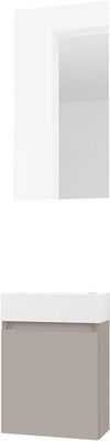 LAVE-MAINS FORM MINI MARBRE DE SYNTHESE/ 1 PORT/MIROIR POUDRE GRIS